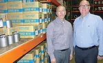 Executive General Manager Jim Fears (left) and National Sales Manager Ken Gebhardt; pipe, valves, fittings