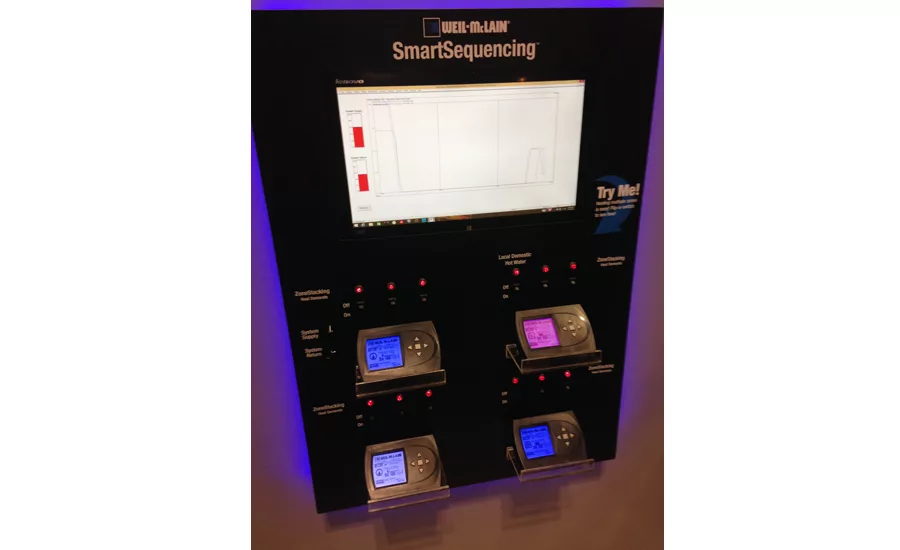 At the 2016 AHR Expo in Orlando, Weil-McLain showcased its SmartSequencing boiler program.
