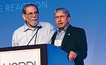 APR Supply’s Randy Tice (right) and AHRI’s Warren Lupson