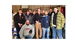 Members of Plumbers Local 370 are loading up their vehicles.