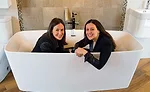 Molly Becker Lemle (left) and Emily Becker Fasano; distribution, branch, TORRCO, ASA University, Women in industry, bath & kitchen showrooms