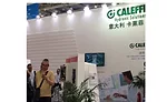 Caleffi welcomes visitors at ISH China/CIHE to its green-themed booth.