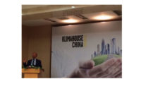 Italian architect Massimo Roj addresses the Klimahouse China Congress May 31