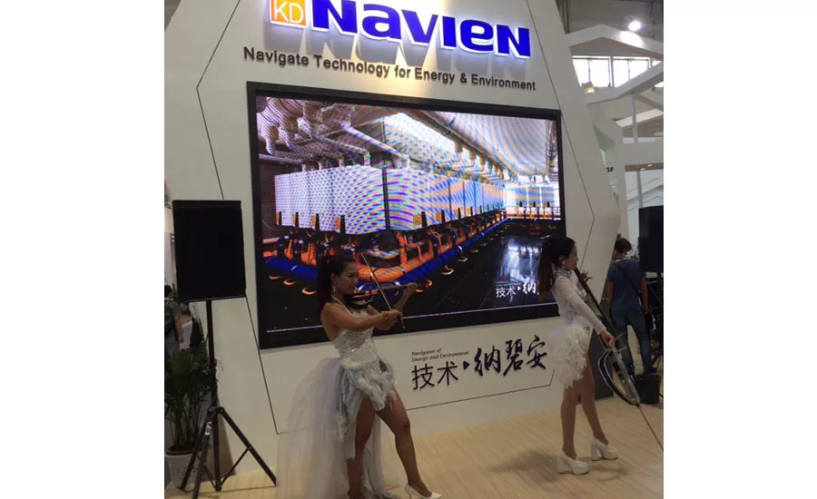 Navien provided musical entertainment during ISH China/CIHE.