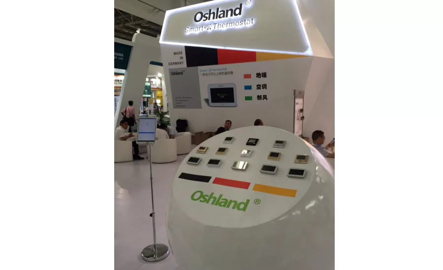 Smart thermostats are on display at ISH China/CIHE.