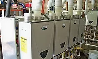 The Holiday Inn Wilkes-Barre East Mountain installed 19 A. O. Smith condensing tankless water heaters