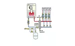 hydraulic separation of all circulators and equal supply water temperature