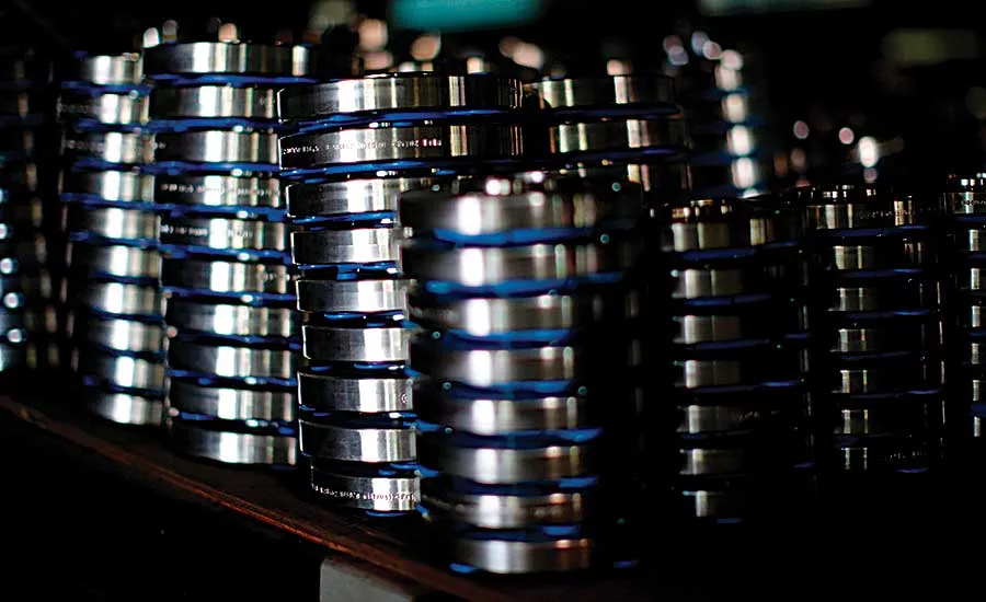 MultAlloy primarily stocks stainless-steel pipe, flanges (pictured) and fittings