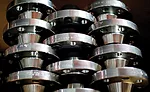 MultAlloy primarily stocks stainless-steel pipe, flanges (pictured) and fittings