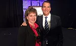 PMI CEO Barbara Higgens stands with Kohler Co. President and CEO David Kohler.