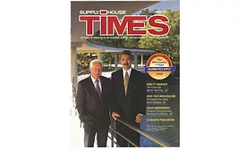 Bill Arenberg (left) is shown with son, Tim, in 1992 when Columbia Pipe & Supply was named the Supply House Times Wholesaler of the Year