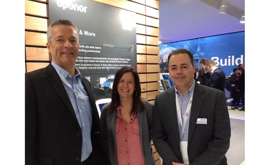 Uponor’s Bill Gray (from left), Dena Mayne and Fernando Fernandez