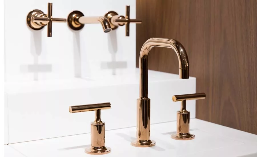 Kohler Rose Gold faucet finish.