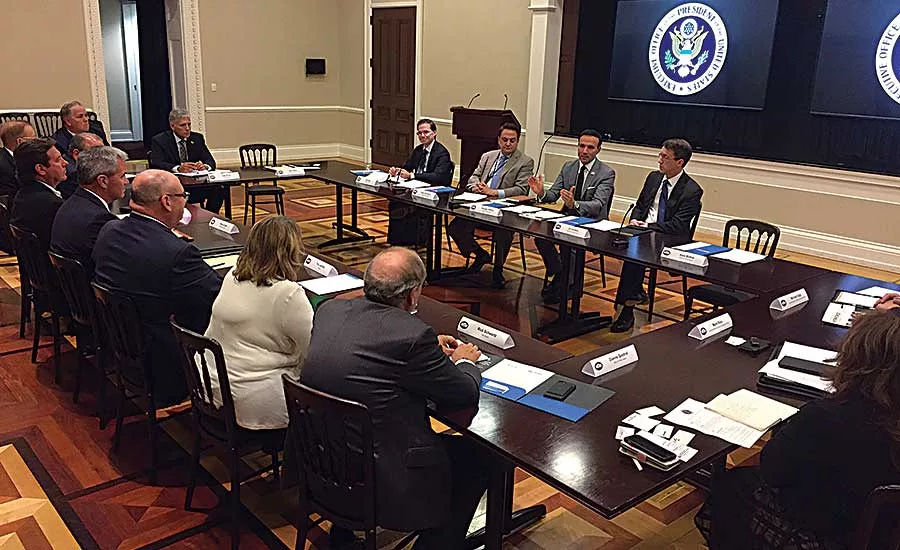 The plumbing industry delegation educated White House officials