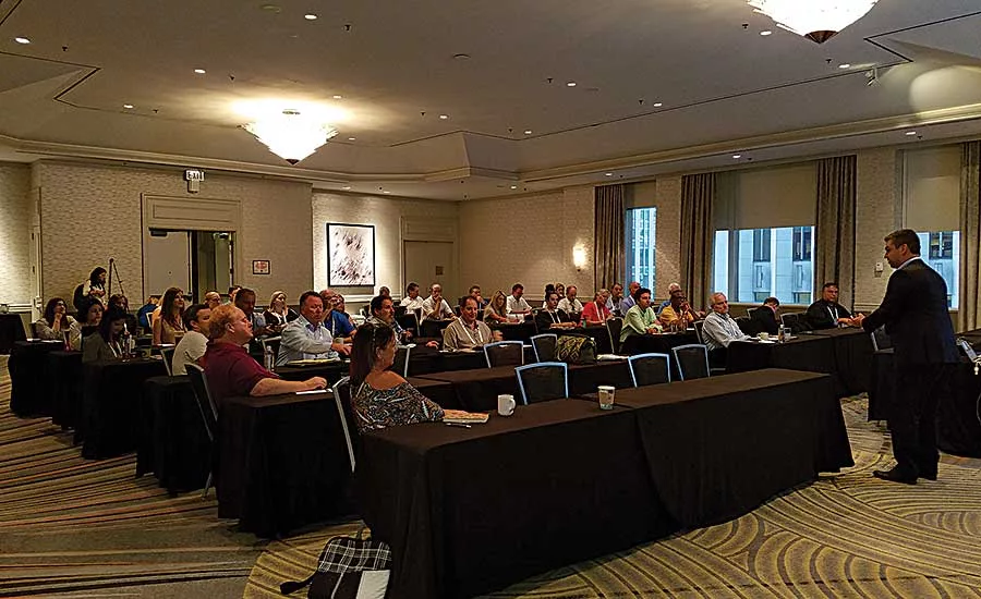 Fredric Lucas, CEO of Prima Ressource, offers Forté summer meeting attendees advice