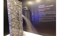 Delta Faucet’s Emerge shower column, as the sign says, helps a homeowner transform a shower space
