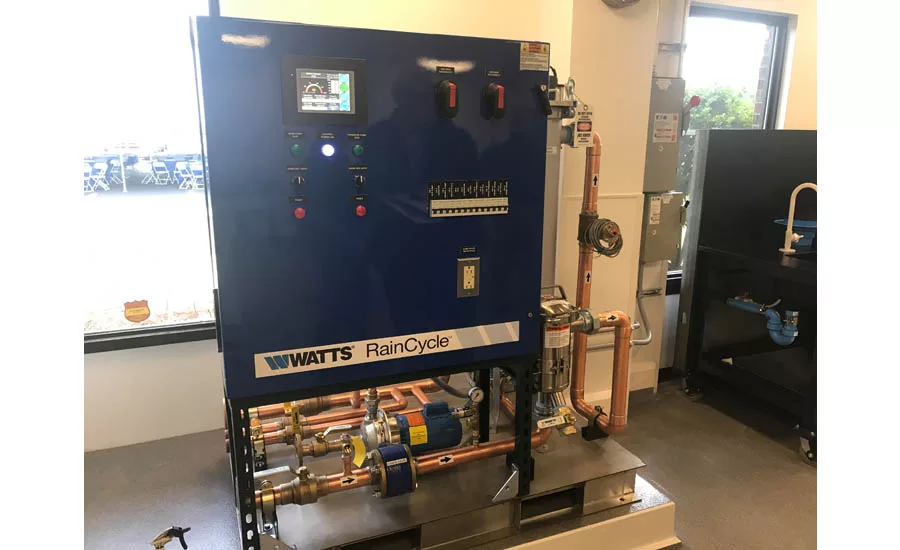 Watts’ RainCycle system is one of many products on display