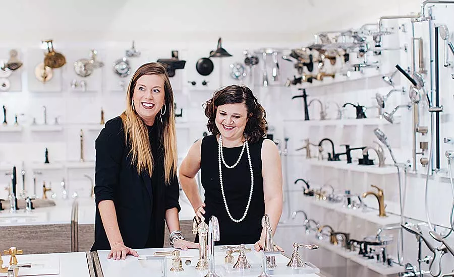 ProSource showroom consultants Nikki Allen (left) and Emma Coward are shown in the company’s Greenville