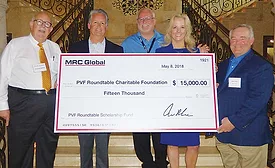 MRC Global makes donation to PVF Roundtable Scholarship Fund