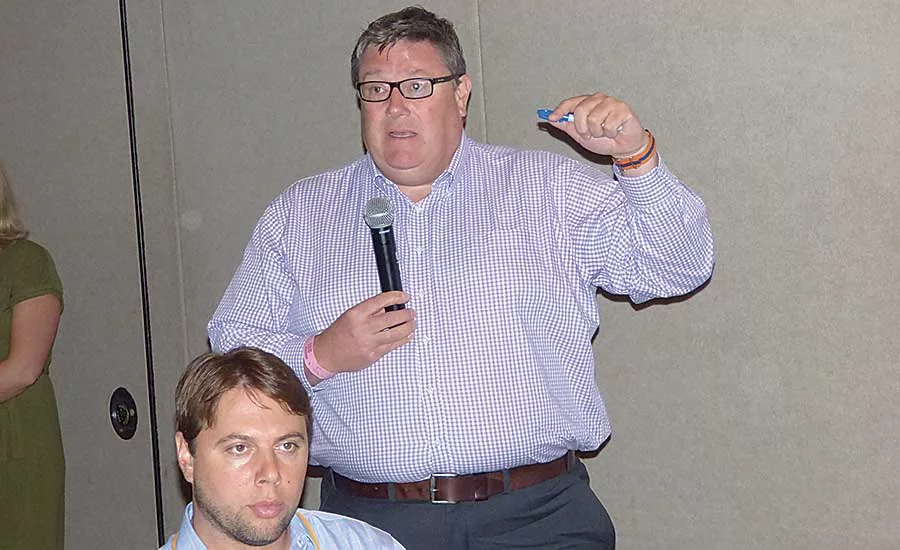 Kohler’s Jim Lewis, shown during a strategic planning session in the Bahamas