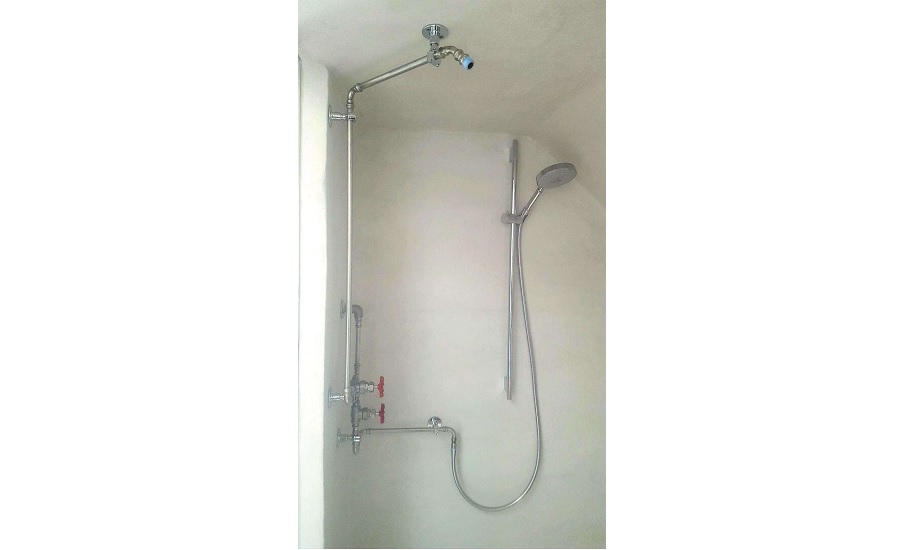Viega product used in unique shower fixture