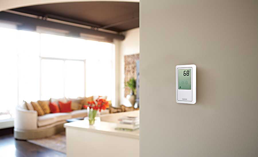 touchscreen radiant thermostat from Uponor 