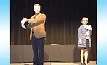 Rich-Tomkins’ Stew Chaffee (left) conducts a workshop with E.J. Dwyer’s Kathy Dwyer