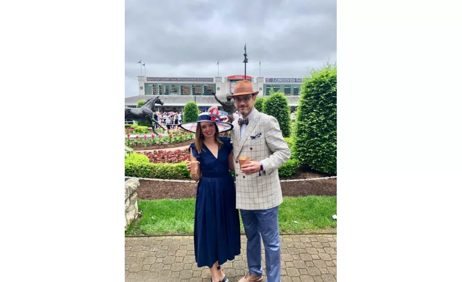 Alex Goldfayn and his wife at the 2019 Kentucky Derby